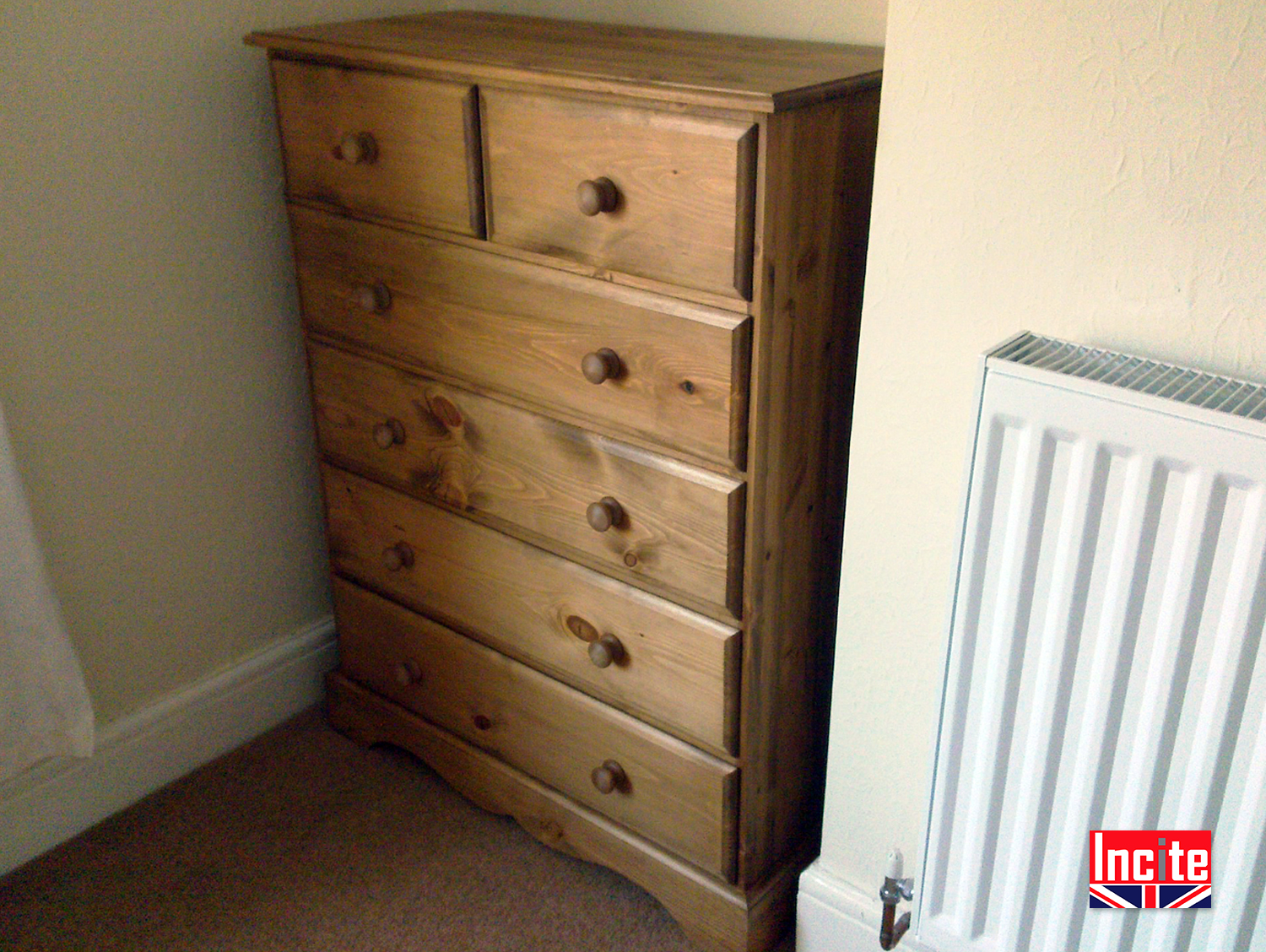 Handmade Farmhouse Solid Pine Chest of Drawers by Incite.